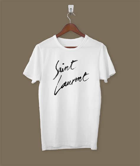 black and white ysl t shirt|farfetch saint laurent shirts.